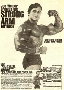 Arnold Schwarzenegger early ad for Joe Weider