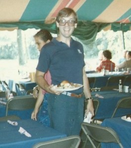 Me shortly after beginning treatment for Crohn's, smiling with food! 