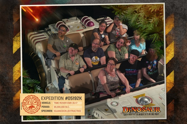 Bob and I with the other guests on Dinosaur!