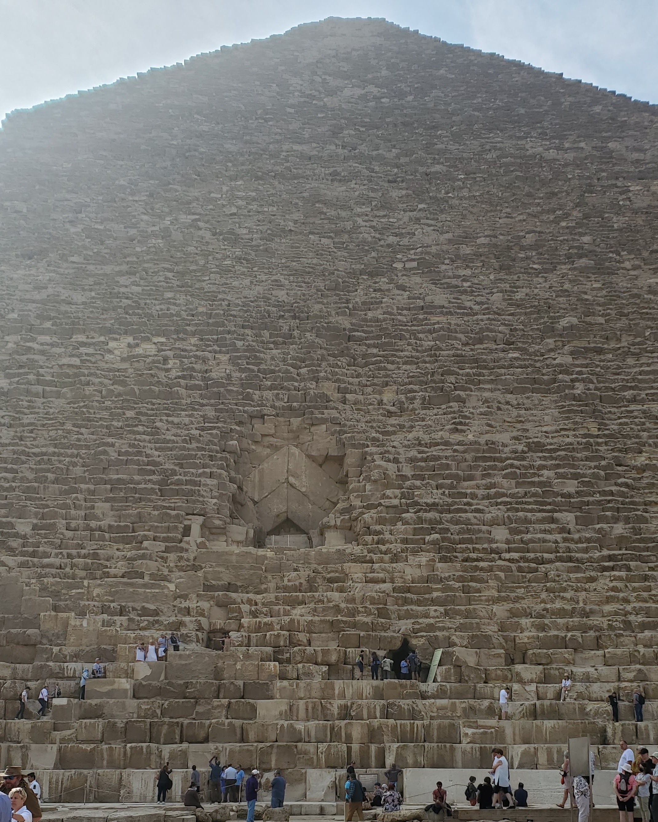 The "front" of the Great Pyramid at Giza from in November 2021.